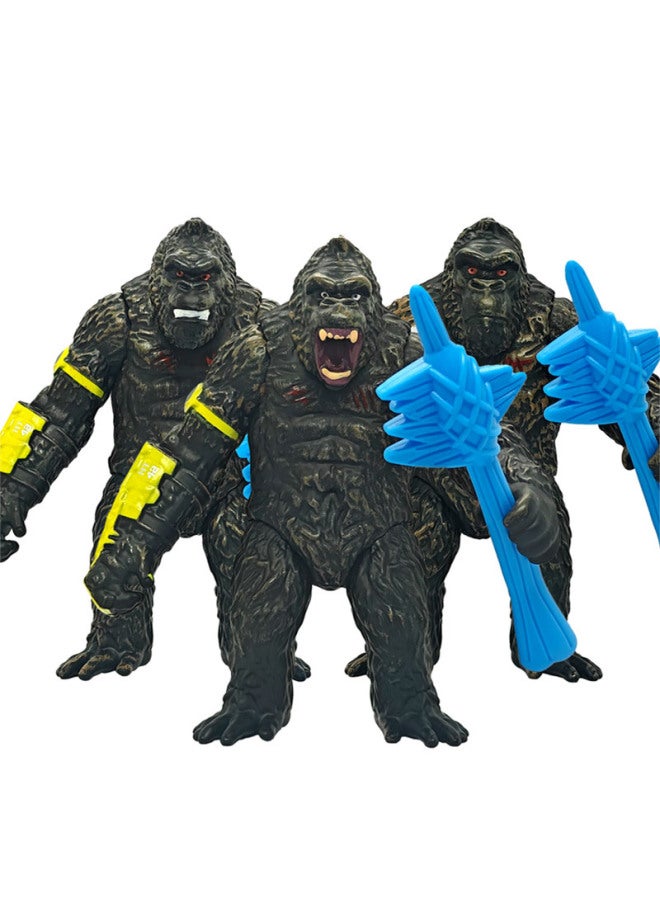ألعاب كينغ كونغ ذات الغراء الناعم Orangutan ذراع ميكانيكية King Kong 2024 ميزة السعر والجودة - اللون: 17 سم ذراع آلي مسنن الماس + توماهوك - Image 3