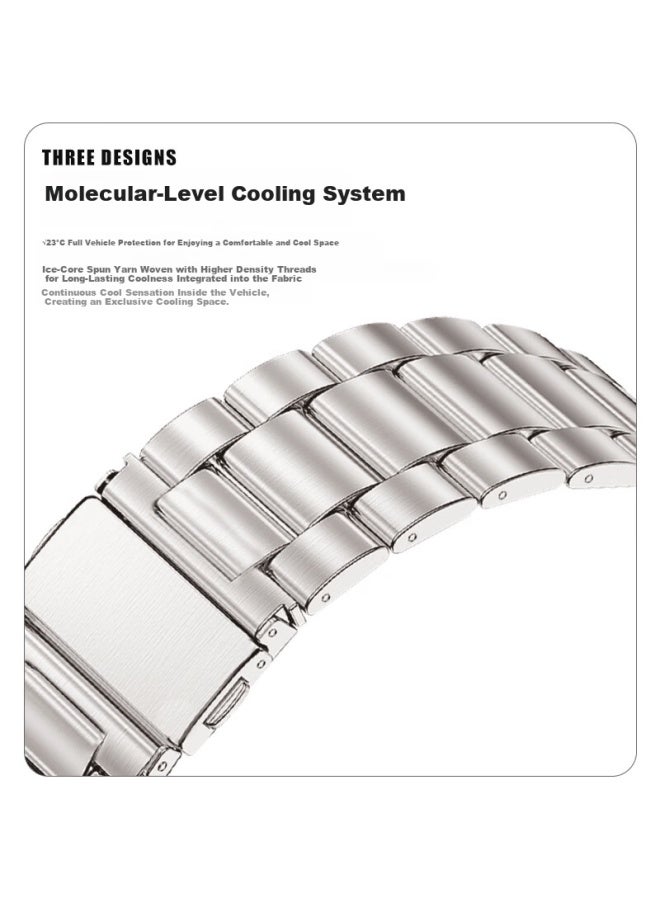 Mssm Apple Watch Band Compatible With S11/s10/ultra3, I-beam Titanium Metal Band For Iwatch S9/8/se3/2 Chain Strap - Black - Image 2
