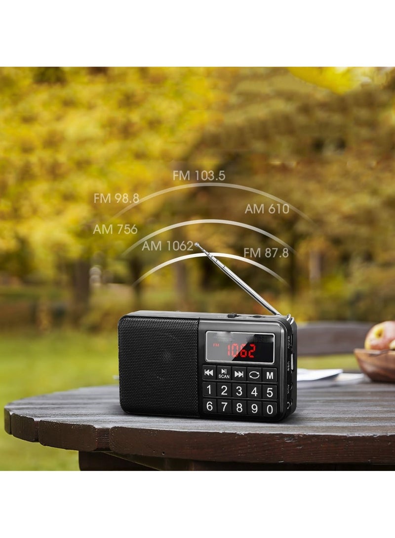 AROAQ Y-928 TF card speaker portable FM mini radio outdoor audio player Blue - Image 3