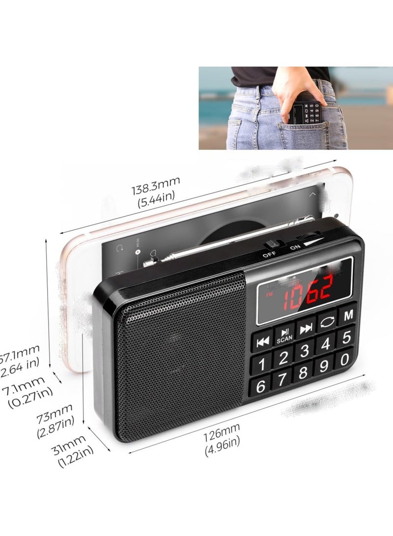 AROAQ Y-928 TF card speaker portable FM mini radio outdoor audio player Blue - Image 4