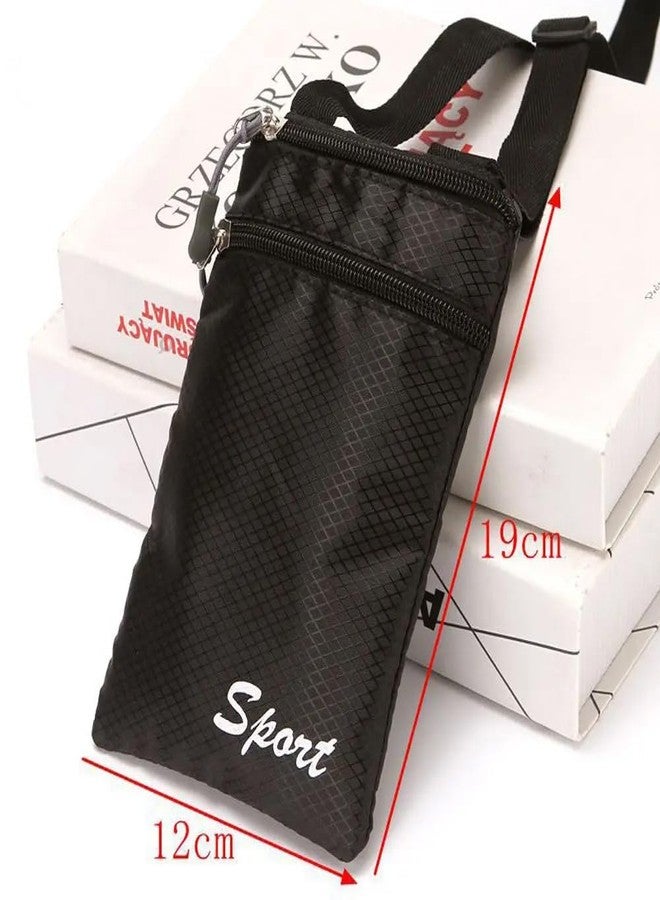 DraCra 2 Pack Crossbody Bag Phone Purse with 2 Zipper Pouch Lightweight Fabric Compact Shoulder Purses Tally Mini Handbag Wallet Storage Organizer for iPhone Cell Phones Coin Key Men Women - Image 3