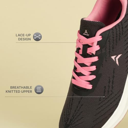 AVANT Womens PaceX Running Shoes (AVWSH073CL01UK6_UK6_Black/Pink) - Image 5