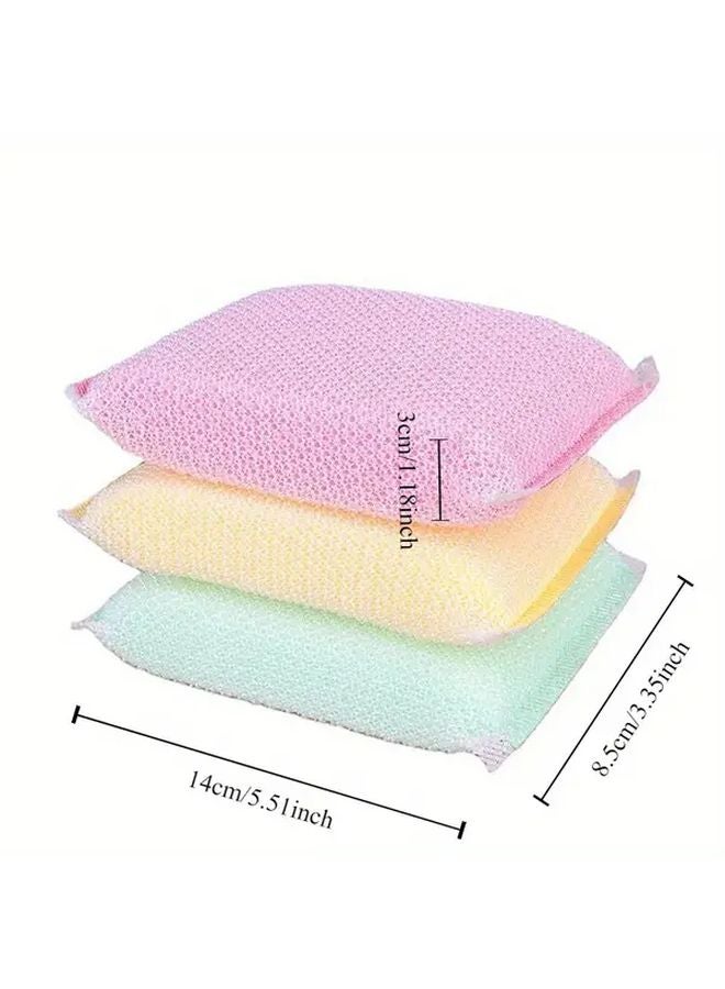 Heavy Duty Dishwasher Sponge Brush Set Of 3 With Non Slip Grip And High Density Sponge - Image 3