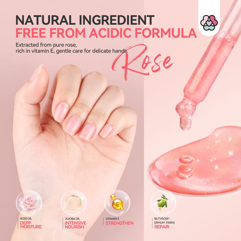 SAVILAND Cuticle Oil Vitamin E: 40ml Rosehip Nail Growth Oil Jojoba Mineral Nail Oil Plant-based Cuticle Oil For Nail Ultra Nourishing Repair Nail Strengthener For Thin Weak Damaged Nails - Image 3