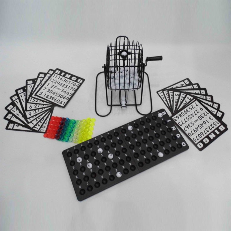 Bingo Lottery Machine Bingo Game Set with Bingo Cage Bingo Board Bingo Balls 18 Bingo Cards and Bingo Chips Party Bingo Game - Image 2