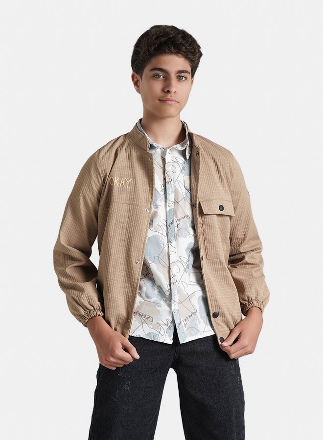 Remint Boys Jackets for Spring Dark beige - Image 1