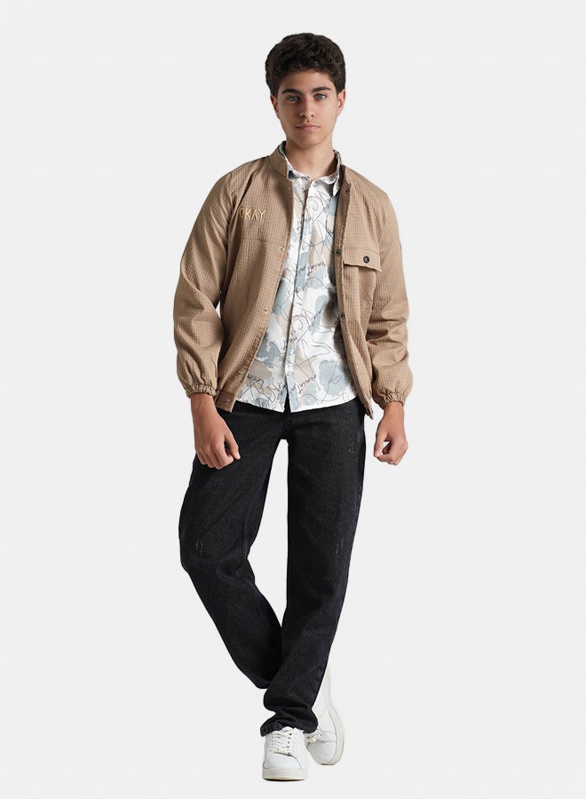 Remint Boys Jackets for Spring Dark beige - Image 2