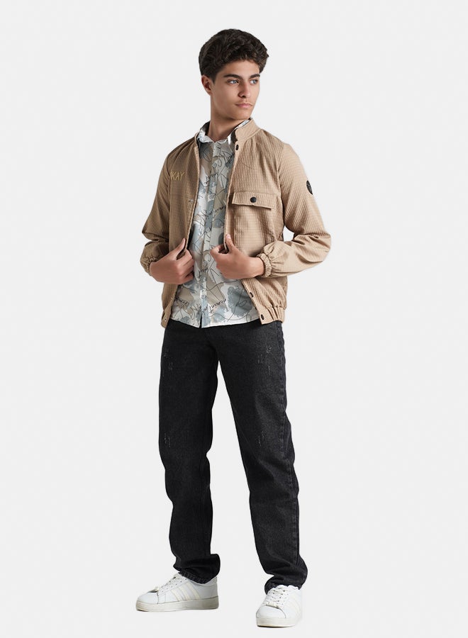 Remint Boys Jackets for Spring Dark beige - Image 3