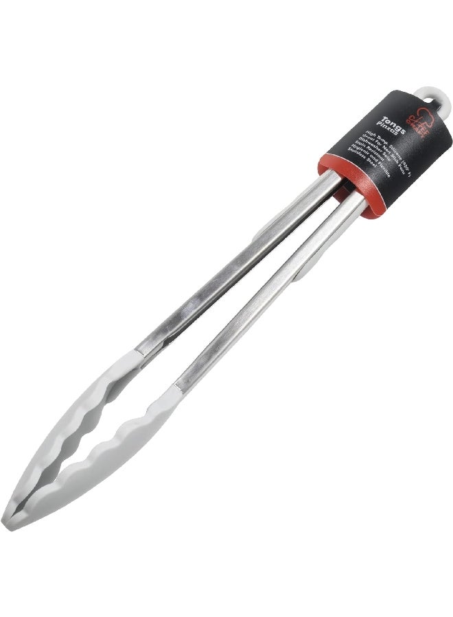 شيف كرافت 13885 شيف كرافت ملقاط سيليكون ممتاز مقاوم للبقع وآمن للتنظيف في غسالة الصحون رمادي 12 بوصة - Image 2