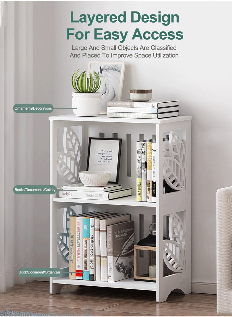 Kidle Versatile bookshelf Home Bedside Shelves Multi-layer Floor Bookcase Living Room Coffee Table Book Organizer Simple Bedside Table Ins Style  - Image 5