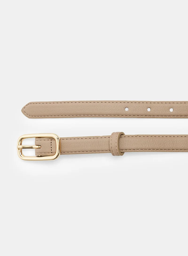 MANGO Rectangular Buckle Belt