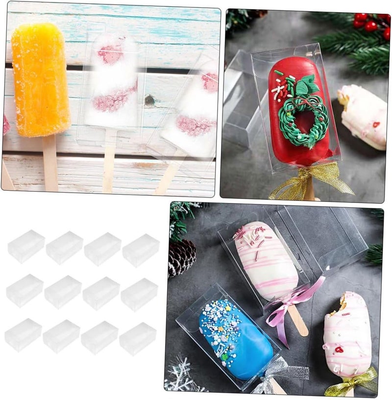 IMIKEYA 12pcs Square Tiramisu Cake Boxes 5.5x9.5x3.8inch Baking Cake Carrier Containers for Bakery Packaging and Dessert Takeout - Image 5