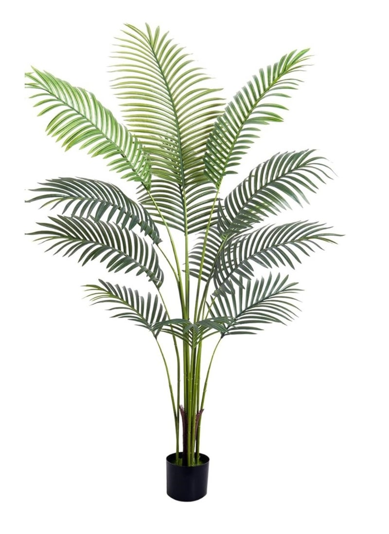 Generic 5FT Artificial Areca Palm - Fake Plants Palm Tree Faux Tropical Palm Potted Dypsis Lutescens for Home Decor Office Housewarming Gift  - Image 1