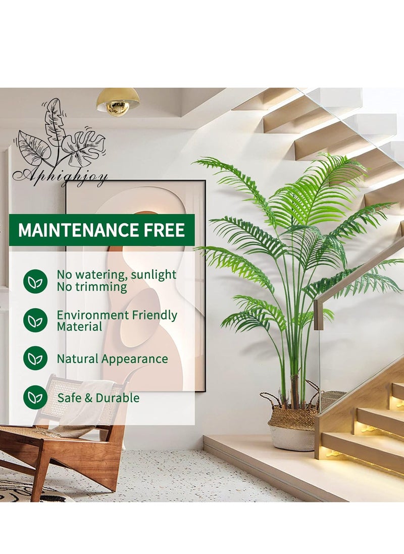 Generic 5FT Artificial Areca Palm - Fake Plants Palm Tree Faux Tropical Palm Potted Dypsis Lutescens for Home Decor Office Housewarming Gift  - Image 4