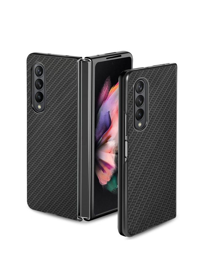 Generic Case Cover For Samsung Galaxy Z Fold3 5G Cross Pattern Slim PC Protective Case Black 