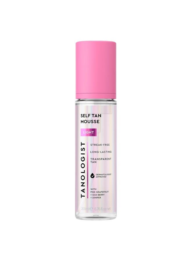 Tanologist Fake Tan Mousse Light (200 ml) Clear Self Tanning Foam For Sensitive Skin Dermatologist Approved Clean Ingredients & Vegan - Image 1