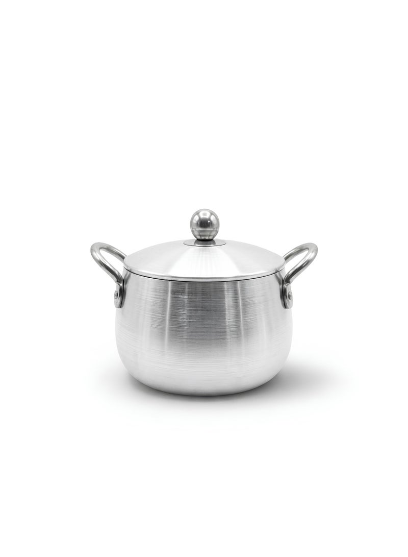 10-Piece Aluminum Cooking Pot Set (5 Pots with Lids) - 16cm, 18cm, 20cm, 22cm, 24cm - Heat-Resistant Double Handles - Image 3