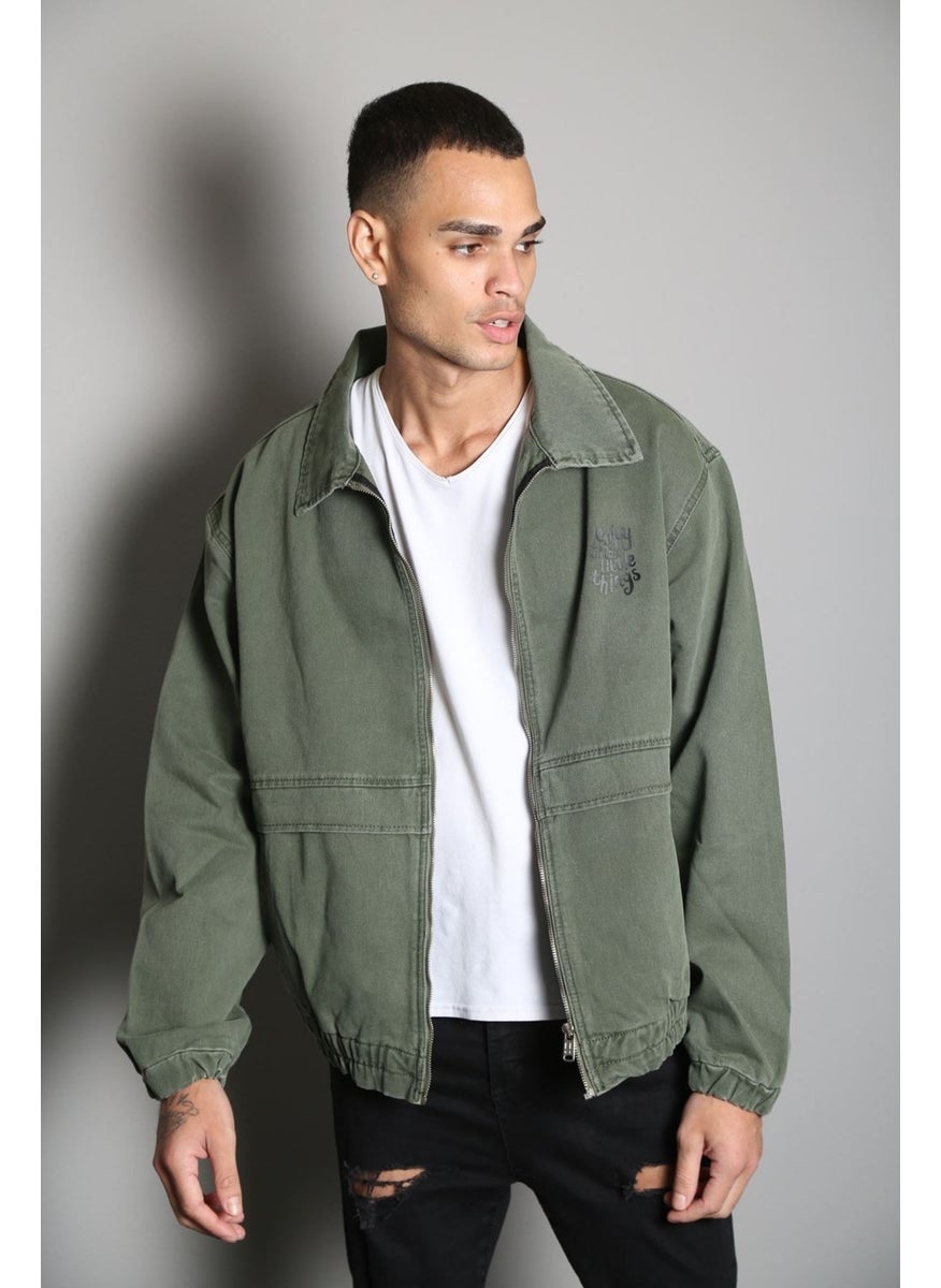 Oversize Khaki Printed Men's Zippered Bomber Denim Jacket - pzsku/ZB588003F20AAEC30862EZ/45/_/1731276310/b6e48656-ed5c-4233-ac55-93f7b0451dbc