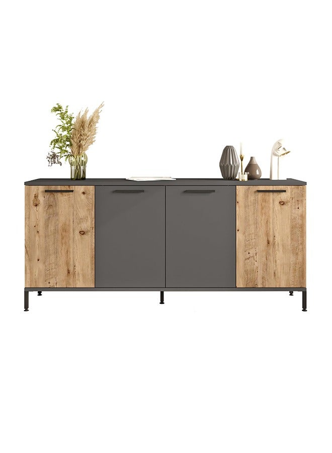Home Canvas Home Canvas Royal Side Board Console  Pine and Grey  - Image 2