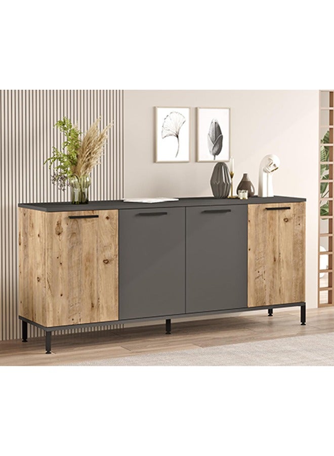 Home Canvas Home Canvas Royal Side Board Console  Pine and Grey  - Image 3