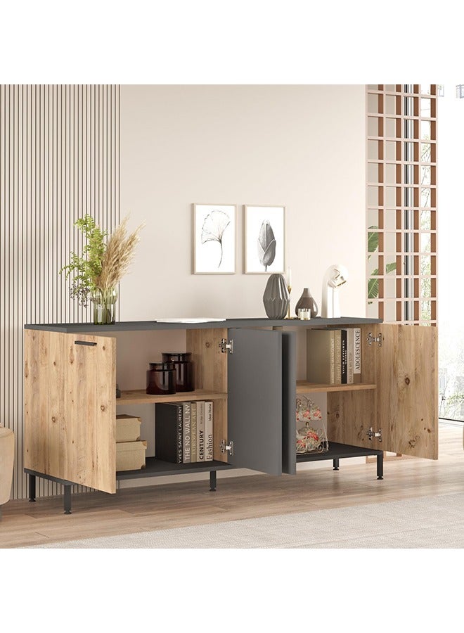 Home Canvas Home Canvas Royal Side Board Console  Pine and Grey  - Image 4