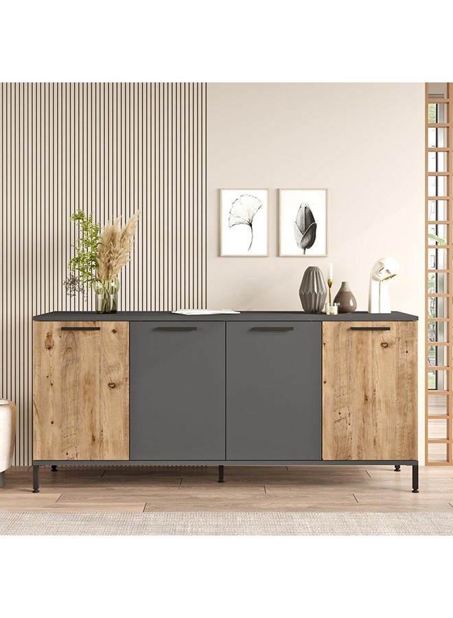 Home Canvas Home Canvas Royal Side Board Console  Pine and Grey  - Image 5