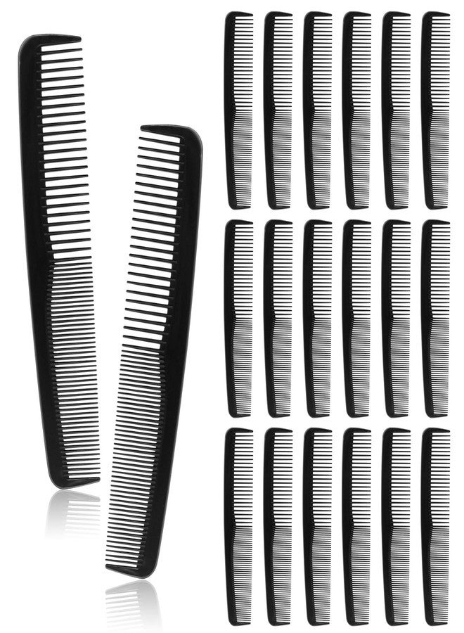 HQSLsund 50 Pack Disposable Hair Combs in Bulk - 6.9 Inch, Individually Wrapped, with Wide and Fine Teeth for Detangling Wet & Dry Hair for Women, Men, Travel, Hotel, Barber, Donation Supplies (Black) - Image 1