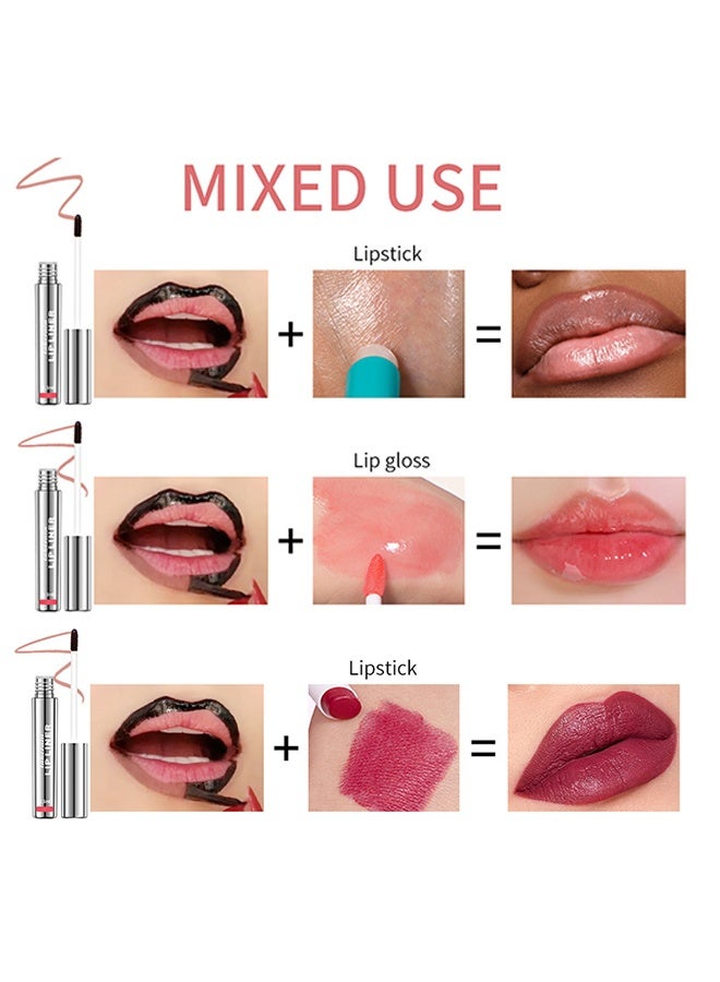lakerain Peel Off Lip Liner Tattoo Peel Off Lip Stain Long Lasting Lip Stain Peel Off Infused with Hyaluronic Acid and Vitamin E Waterproof Long Lasting Highly Pigmented Matte Lip Tint Neutral Mauve #02 - Image 5