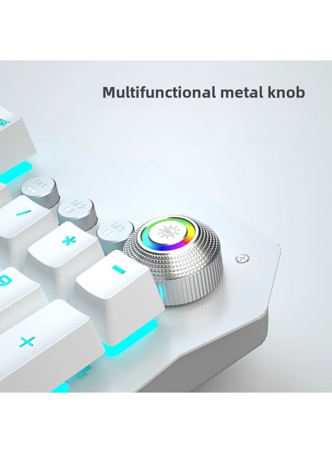 Real Mechanical Feel Keyboard And Mouse Suit Gaming Office Mute Computer Keyboard And Mouse Three-piece Wholesale-Color: Silver Black Yellow Orange Light - Single Keyboard + E-sports Mouse  - Image 3