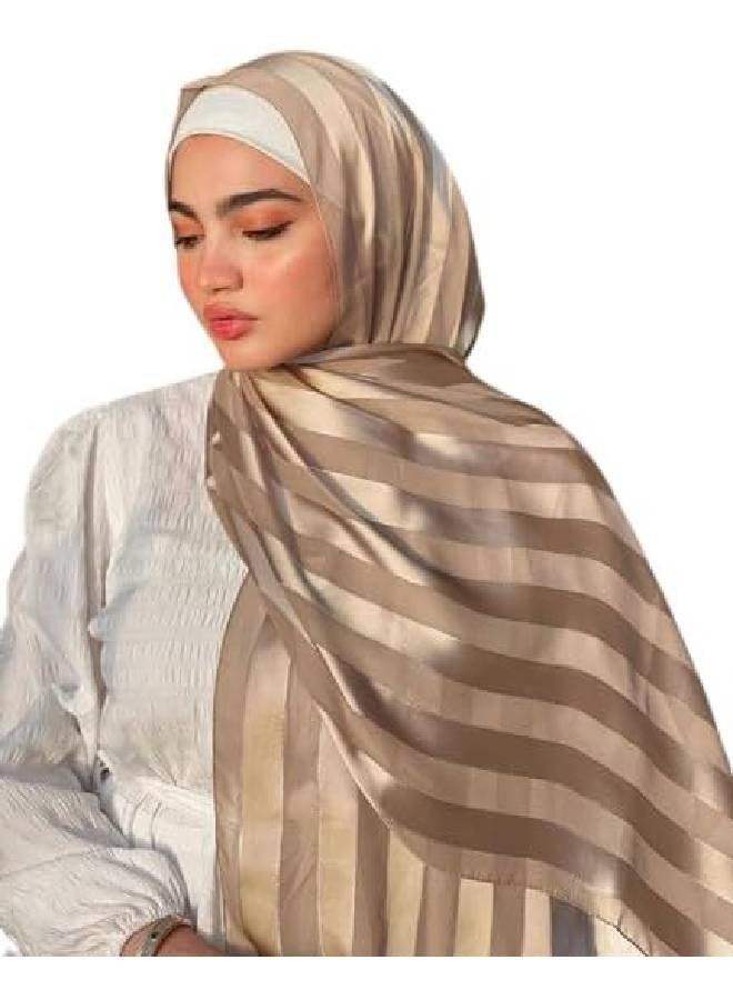 حجاب شيفون في ستان للنساء للمناسبات والأيام العادية (180 × 75 سم)