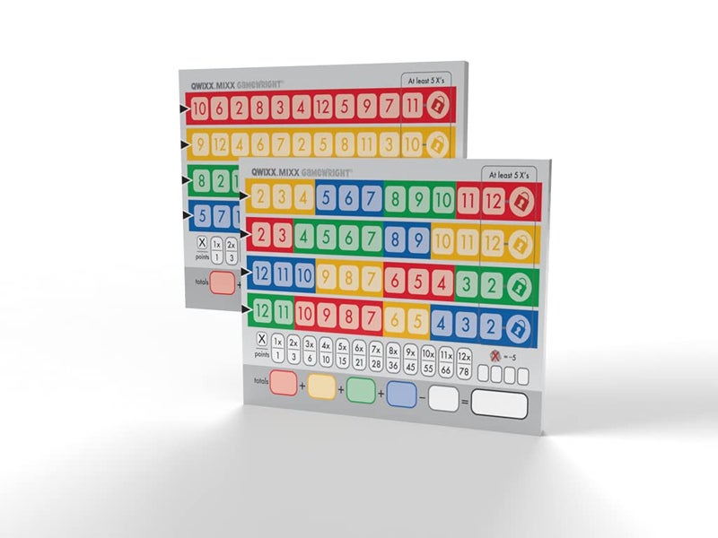 Gamewright Qwixx Mixx - Genuine Enhanced Game Play Add-On Replacement Scorecards for Qwixx - A Fast Family Dice Game, 8 + years - Image 3