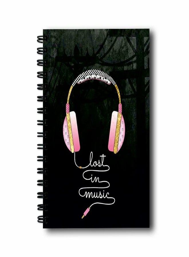 Vprint Quality Notebook Diary Unruled - 100 GSM, 160 Pages, Size A5 - Notepad for Girls Diary for Boys Sketchbook for Kids Memo Book Small Drawing Book for Artists Wiro Bound Journal (Lost in Music) - Image 1