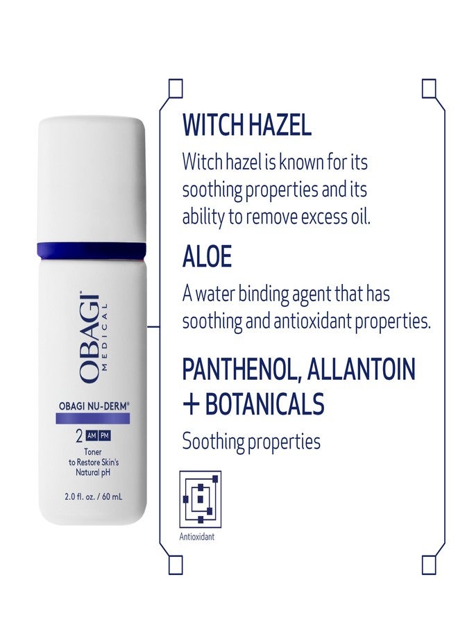 Obagi Medical تونر أوباجي نيو-ديرم - خالي من الكحول، تونر متوازن غير مجفف مع هازل الساحرة وصبار الألوة، آمن للبشرة الحساسة - 2 أونصة، حجم السفر - Image 4