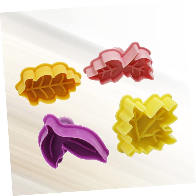 Plastic Cake Molds 4pc Set For Baking Decorating Leaves Fondant Molds Random Color - Image 3
