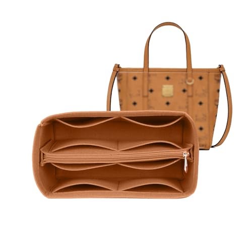 Lckaey bag organizer for tote bag felt insert purse organizer 3020CamelS - Image 1