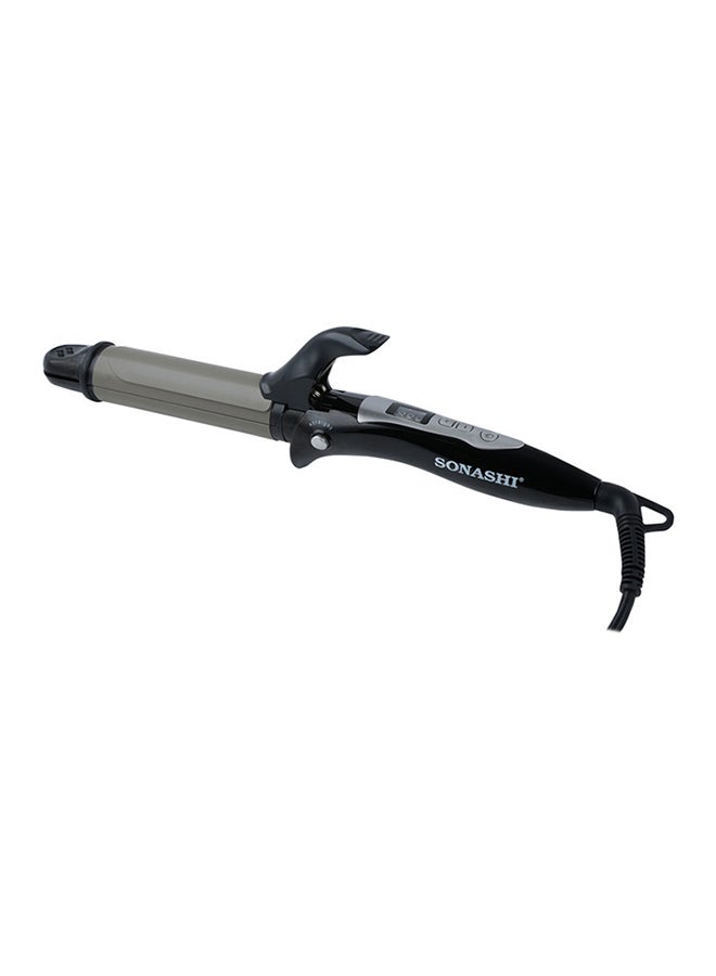 SONASHI 2in1 Hair Curler And Straightener with Ceramic Coated Barrel  LED Display  360 Swivel Cord  On And Off Switch  Hair Styling Tool  Curler Straightener with Power 45W  300grams SHC-3005 Grey/Black 300grams - Image 3