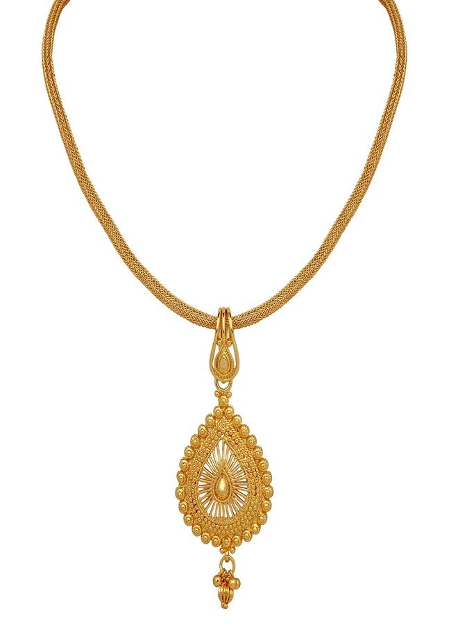 Mahi Gold Plated Traditional Ethnic Simple Look Pendant for Women (PS1193758G) - Image 1