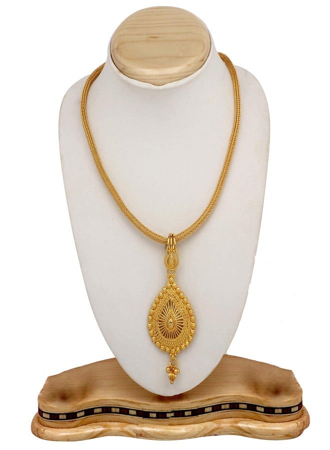 Mahi Gold Plated Traditional Ethnic Simple Look Pendant for Women (PS1193758G) - Image 2