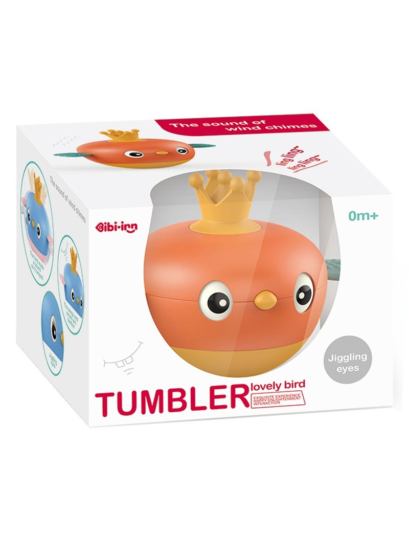 Bird Tumbler - Infant Toys with Jiggling Eyes and Wind Chime Sounds-Assorted color - Image 1