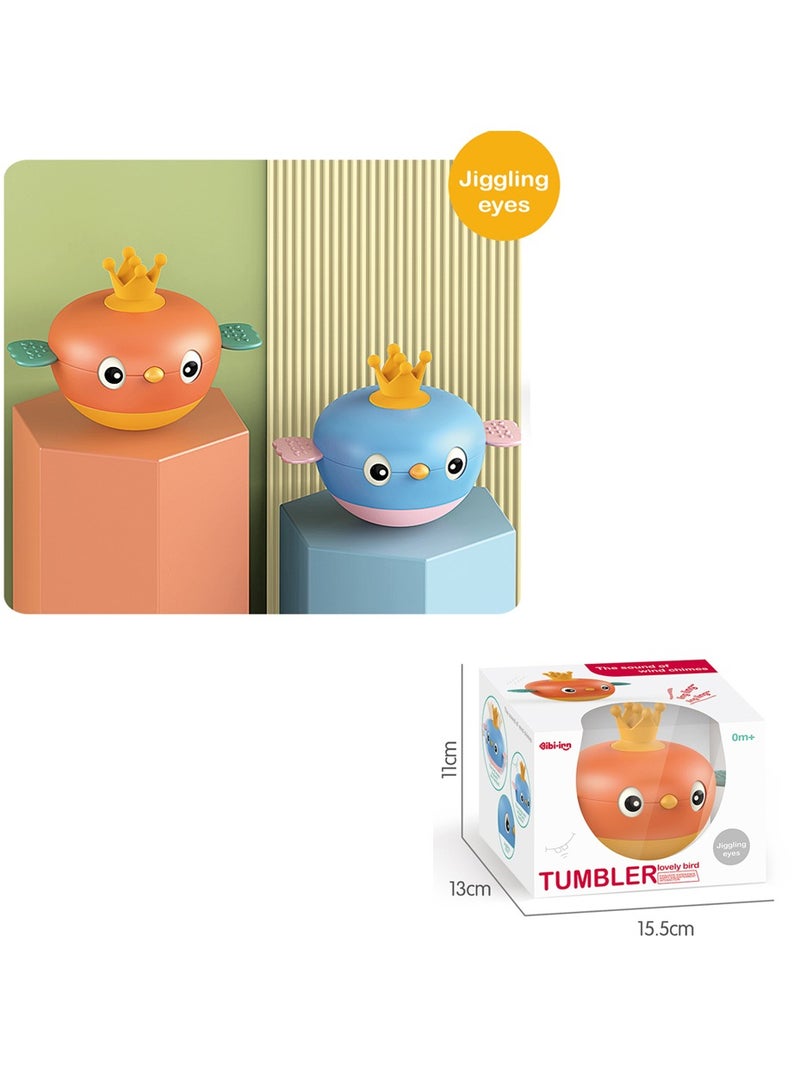 Bird Tumbler - Infant Toys with Jiggling Eyes and Wind Chime Sounds-Assorted color - Image 3