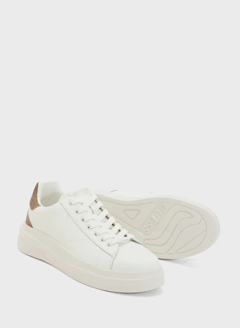 GUESS Logo Detailed Lace Up Low Top Sneakers