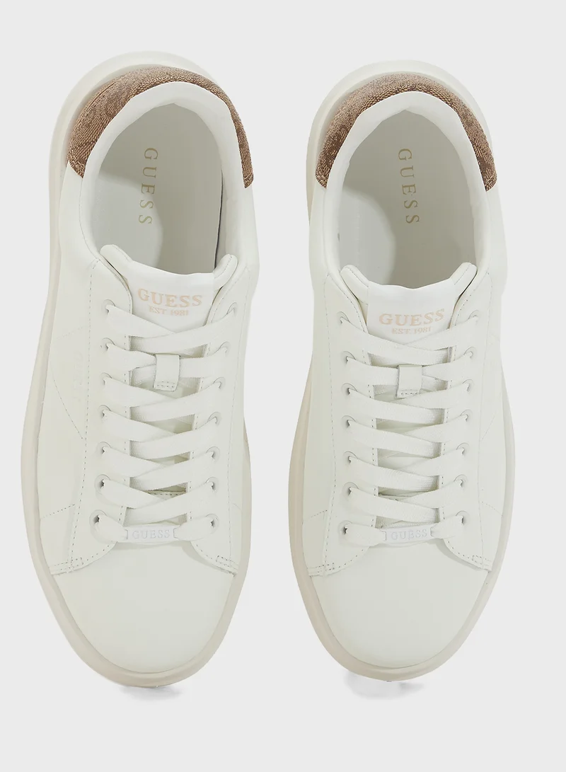 GUESS Logo Detailed Lace Up Low Top Sneakers