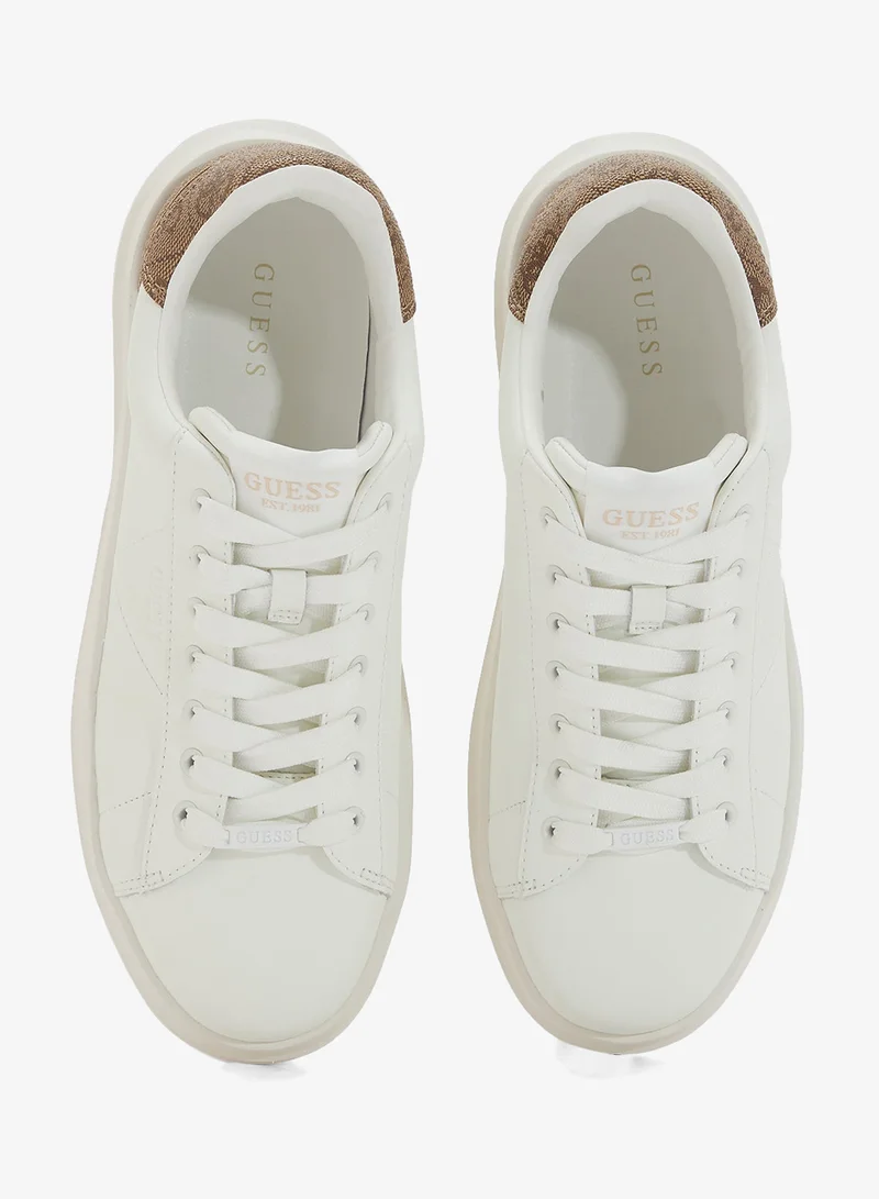 GUESS Logo Detailed Lace Up Low Top Sneakers