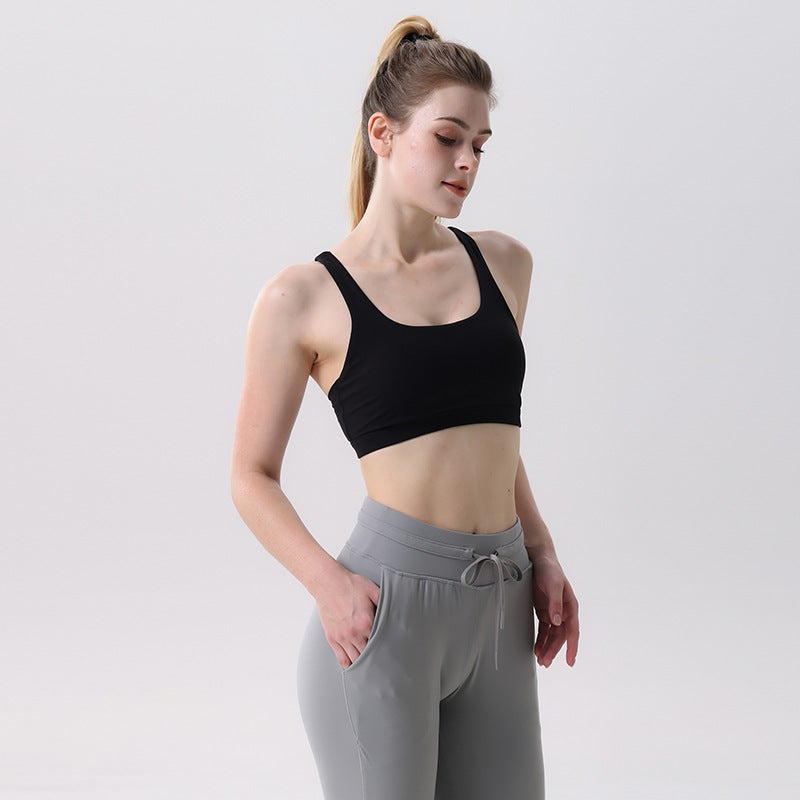 Yoga Clothing Beauty Back Underwear Women''s Quick-drying High-strength Support Training Bra Thin Shoulder Strap Fitness Running Vest for Women - Image 5