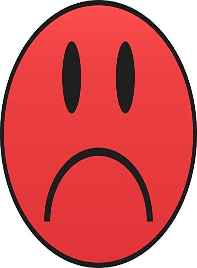 StickerTalk ملصق فينيل لوجه حزين من ستيكر توك، 4 بوصات × 4 بوصات - Image 1