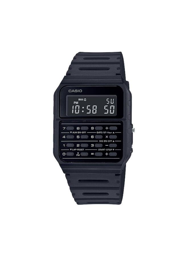 Casio CA-53WF-1BDF Unisex Digital Calculator Watch, Water Resistant, 8-Digit Calculator, Stopwatch, Daily Alarm – Black - Image 1