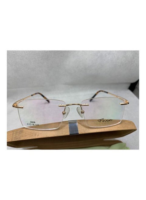 Rimless Rectangular Eyeglass Frame 3008-C-3