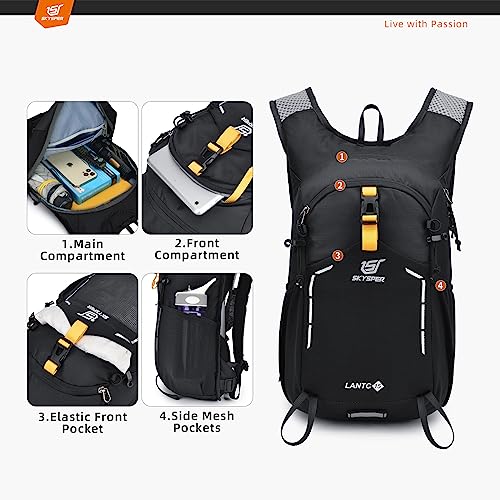 SKYSPER Small Hiking Backpack - 15L Travel Daypack Lightweight Bag Water Resistant Hiking Backpacks for Women Men - Image 3