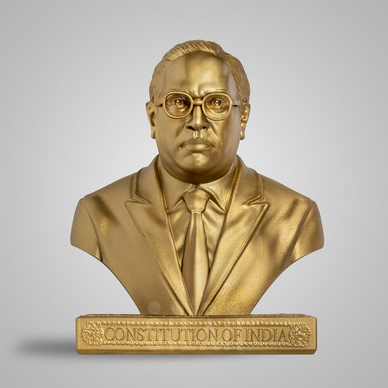 SILAII Dr. B. R. Ambedkar Sculpture – 8 Inch, Gold Finish | Perfect for Home Decor, Office Desk, Study Table & Gifting - Image 5
