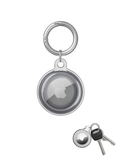 Generic Apple Airtag Transparent Portable Protective Waterproof Holder, 360 Full Body Shockproof Anti-Scratch Protective Cover Case, for Luggage Dog Collar Keys Airtags Tracker Buckle (Black)  - Image 1